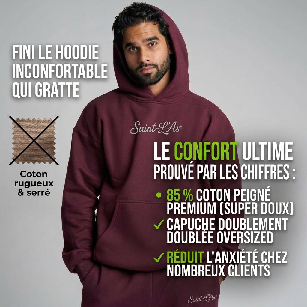 Hoodie Saint-L'As: Coton Anti-Stress